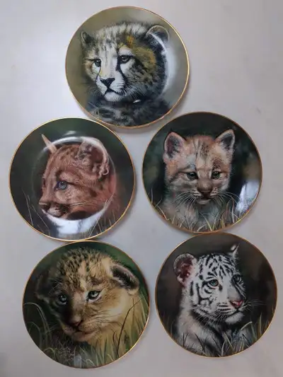 limited edition collector's plate. "Cubs of the Big Cats", View more