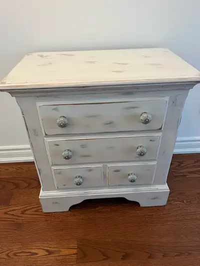 Refinished 3 drawer dresser, View more