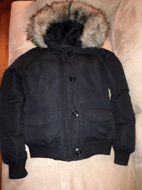 Ladies Small Bluenotes bomber jacket with hood $50