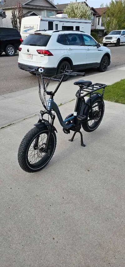 Rambo E-bike. I've had it for only one summer and put about 470kms on it. It has a torquey 500W moto...