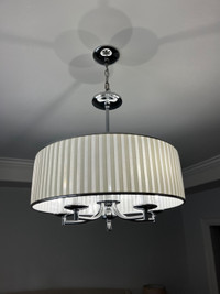 White and silver chandelier