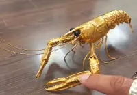 18K 4 ounces Gold Lobster