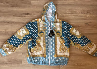Versace Seashell Baroque Polka Dot jacket XL 54 56 Windbreaker Z