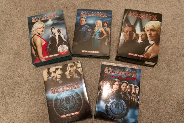 Battlestar Galatica DVDs Seasons 1-3  Razor