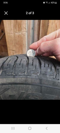4 195/65 R15 Michelin X-Ice tires on rims off a 2022 Kia Forte 