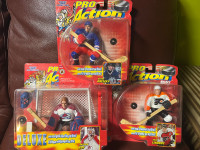 1998 Hasbro Pro Action Lot of 3 - Gretzky, Lindros, & Roy New