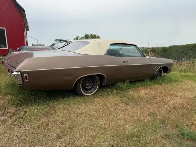 69 impala 327 auto runs perfect drives great power top interior very nice trunk and floors solid the...