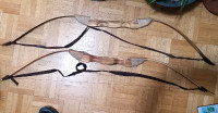 2 Bomboo and wooden archery bows