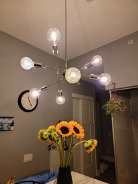 Elegant 8-light dimmable Sputnik chandelier