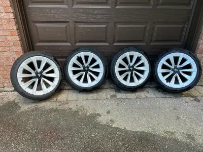 Set of 4 Sport rims for 2021 Tesla 3 (fits 2017-2023 model years) . Excellent condition not driven i...