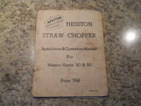 Hesston Straw Chopper Manual
