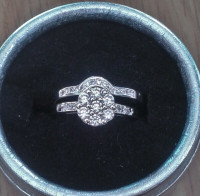 bague double plaqué en argent gr: 9