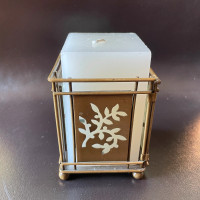 NEW Shadow Box Candle holder with tall square candle