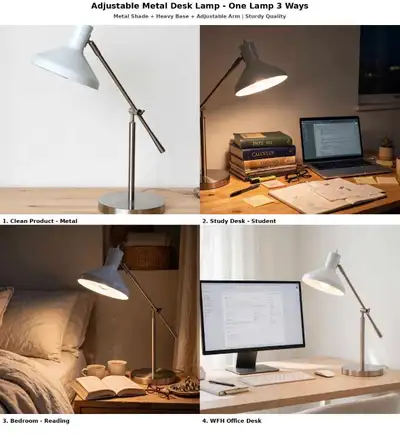 Beautiful Heavy-Duty Adjustable Metal Desk Lamp – $25 ✨, View more