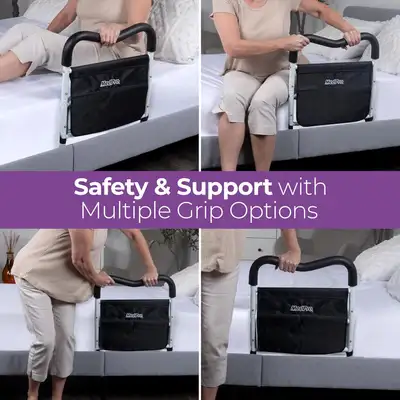Drive Medical M-Rail Bed Assist Rail with Pouch in good used condition. Please see all pictures for...