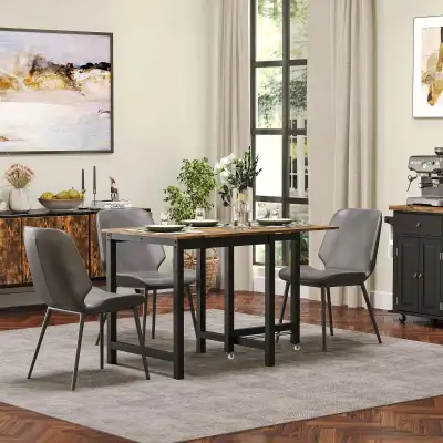 Drop leaf Foldable Dining Table, side console writing desk, View more