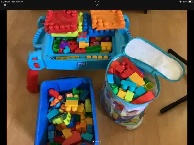 MEGA BLOCKS TABLE & EXTRA BLOCKS, View more