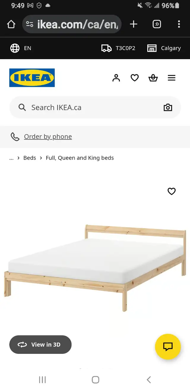 NEW IKEA DOUBLE FULL BEDFRAME 30$64840213962371120