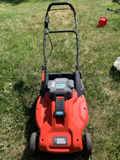 Black and Decker Battery Lawnmower, View more