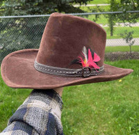 Vintage felt high cowboy hat