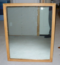 Mirror Large wall Hanging Wooden Frame 31"x39"x1"