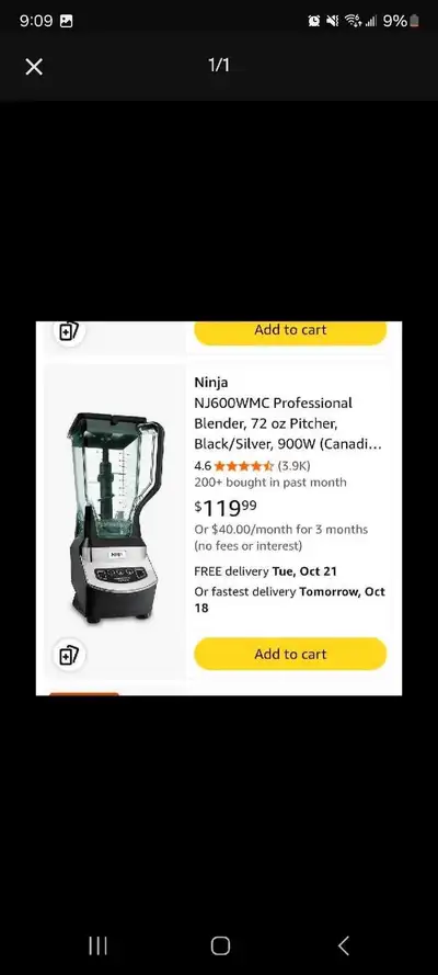 Ninja Professional Blender, View more