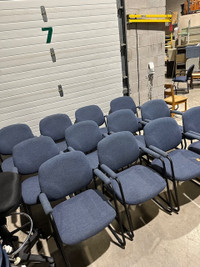 Reception/Guest Chairs, with arms, Cloth/Metal, sled bottom