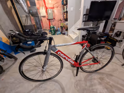 Cervelo TT bike. Will fit a rider between 5'2 and 5'8. Frame size 49. Has not been ridden in past ye...