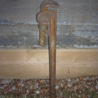 $50 Giant Ridgid USA plumbing pipe wrench 24" cast iron