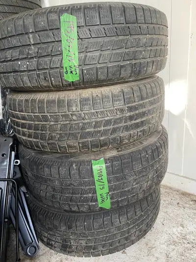 195/65/15 winter tires Pirelli winter 4 X tires and rims 5x100 came off Volkswagen Jetta Asking $350...