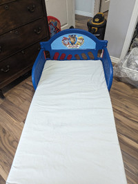 Child Paw Patrol bed and Memory Foam Certipur-us mattress