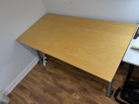 IKEA GALANT AUTUMN MAPLE ROLLING OFFICE TABLE 63”x32”