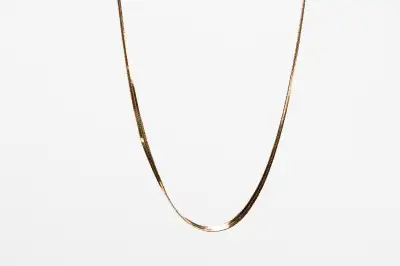 Belly Waist Body Chain - (BOF019) Gold Herringbone Belly Chain, Dainty Gold Belly Chain, 18k Gold Be...