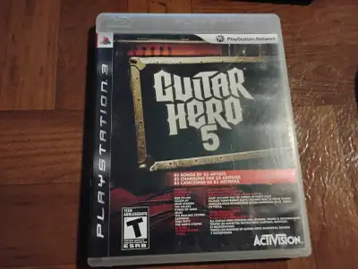 Guitar Hero 5 PS3 Playstation 3 Complete CIB Text: 438-376-8335