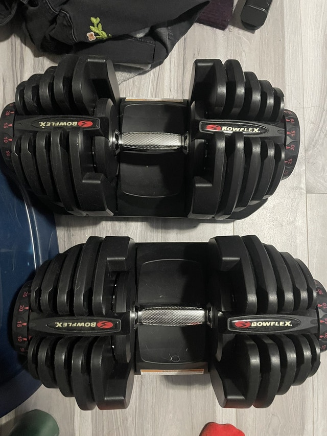 Bowflex 1090 adjustable dumbbells 90lbs Exercise Equipment City of