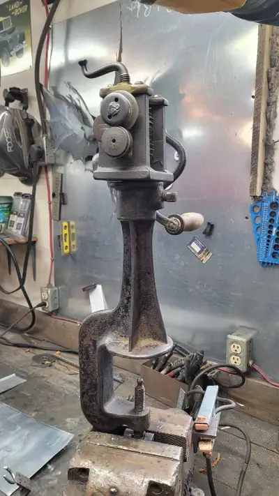 Sheet metal, tinsmith, roller, Antique , View more