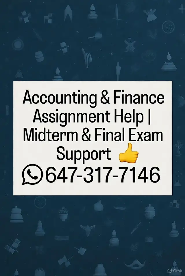 Accounting & Finance Assignment Help | Midterm & Final Exam Help64689501101313120