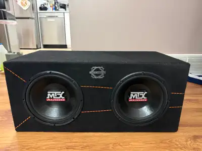 2 x 10" MTX Subs in BassWorks Box, View more