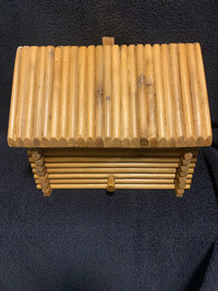 Hand made log cabin Jewelry box 