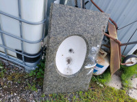 Granite countertop sink tap and hoses 36x22