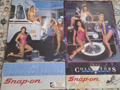 8 vintage Snap On Pin up calendars 1987 = $25 1988 thru to 1994 = $15 each.