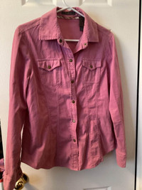 Women Shirt rose-violet Color M, COTTON
