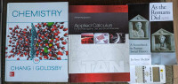 Textbooks- Chemistry, Calculus & Rome