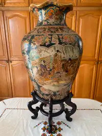 Satsuma Vase - Hand Painted Ceramic