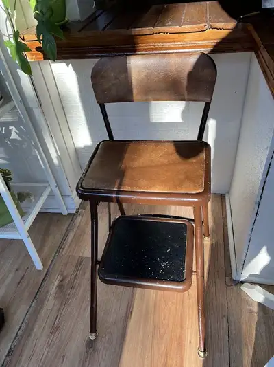 Chaise escabeau vintage,pliable, View more