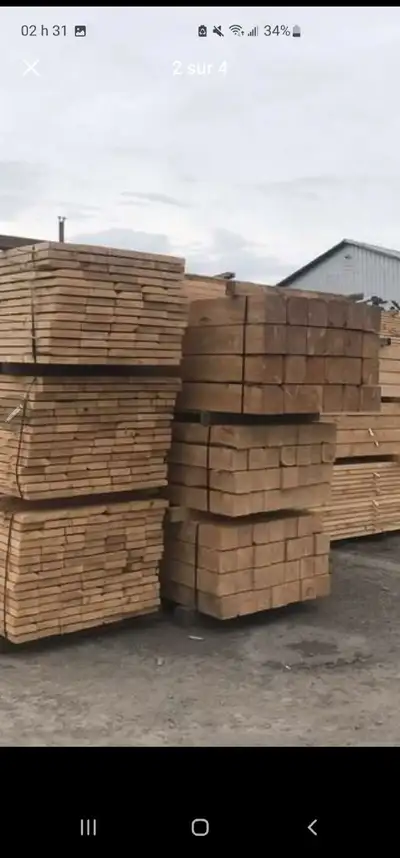 Nous somme situé a Ormstown Qc Coupe sur commande seulement Bois brût non plané 448 18$ 44x10 23$ 44...
