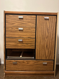 6-drawer chest, white stained/oak veneer