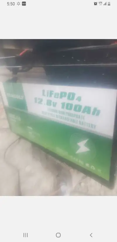 LITHIUM BATTERY life po 4 12.8VOLT 100AH..warrenty still ..350$OBO PICK UP CRANBROOK