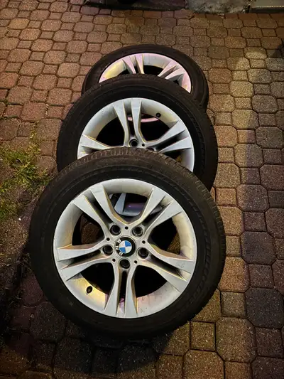 3 All season on rims. 205/55/R16 1 Winter. 225/55/17. Rims and tires in good condition. Were on an E...