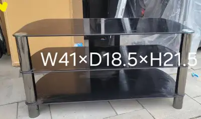 Glass TV stand tv stand Pick up only Located Scarborough, View more